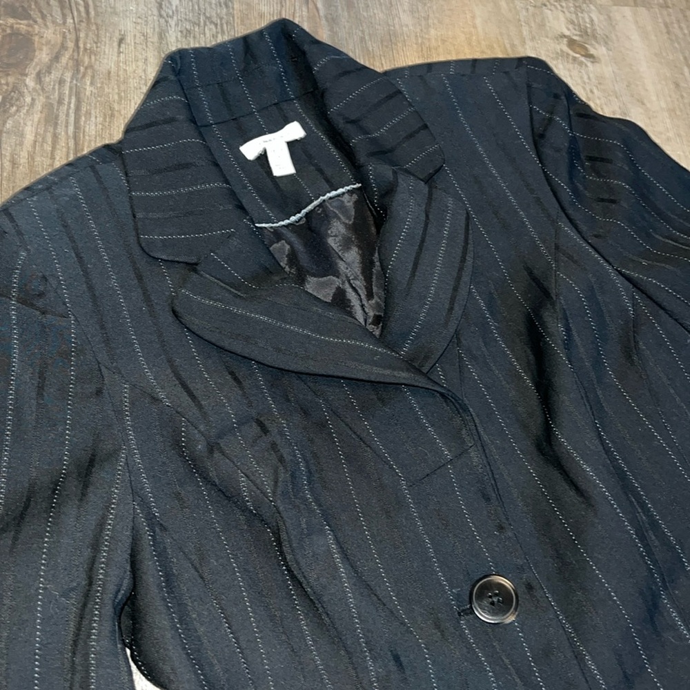 Semantics Nordstrom Black Blazer striped size 2p